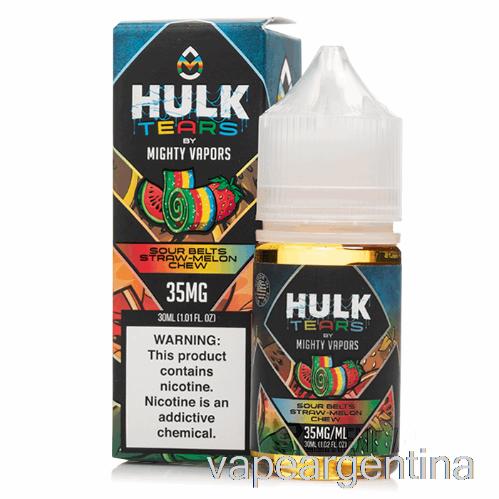 Sour Belts Paja Melon Masticable - Sales De Lágrimas De Hulk - 30ml 50mg Vape Argentina